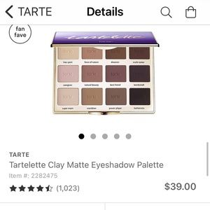 TARTE- Tartlette Clay Matte Eyeshadow Palette